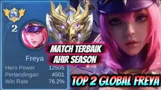 IMMORTAL 1.000++‼️TOP 2 GLOBAL FREYA PATTERN TERBAIK AKHIR SEASON_Gamplay Mobile Lagend