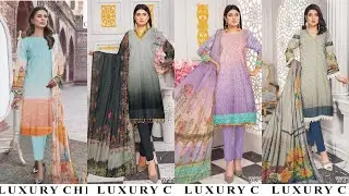 Charizma Digital Lawn shiffling Chikkenkari | 3-Piece suit with Bember dupata | Original Suit | COD