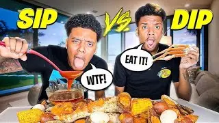 DIP OR SIP SEAFOOD BOIL MUKBANG CHALLENGE! #tiktok #viral #mukbang