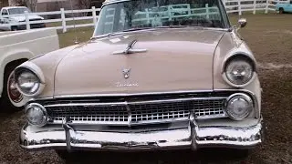 1955 Ford Fairlane Town Sedan BeigeCream Longwood011417