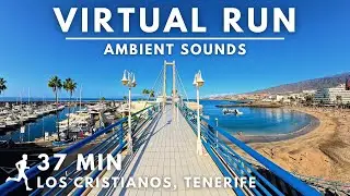 Virtual Run - Tenerife, Canary Islands | Ambient Sounds | Video for Treadmill in 4K #virtualrunning
