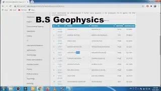 Quaid-e-Azam University | B.S Geophysics 3rd Merit List 2020