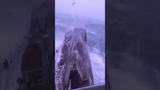Thrilling Encounter: Ship Battles Monstrous Waves! #extremeweather