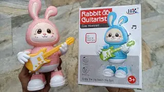 Pink Colour Dancing Rabbit / Dancing Bunny With Guitar #toychannel