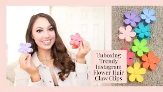 Flower Hair Claw Clip Unboxing -- Amazon Find! Trending on Instagram!
