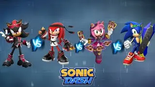 Idol Shadow Vs Karate Knuckles Vs Fortune Teller Amy Vs Extreme Gear Sonic! - Sonic Dash