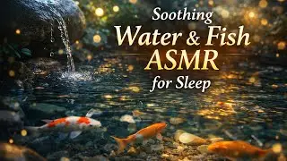 🔴 ASMR Deep Sleep ASMR | Gentle Water Stream & Peaceful Fish Sounds