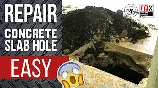 Easily Repair a Concrete Slab Hole and Replace Laminate Flooring | HOWTO DIY