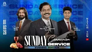 🅛🅘🅥🅔 | SUNDAY EVENING WORSHIP SERVICE | 1st FEBRUARY 2026 | APOSTLE DR A JAWAHAR SAMUEL