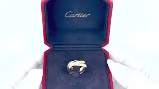 Alliance Cartier Trinity moyen mod&egrave;le de 2019. Taille 50,5. Bo&icirc;te et papiers.