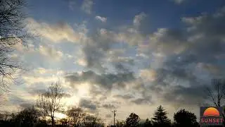 Calming December Sunset in Real Time | Relaxing ASMR Nature Video