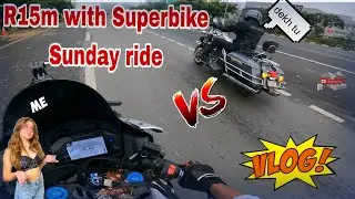 Sunday R15m with Superbike haypar ride 🤯😬 top spid Superbike 😬😬