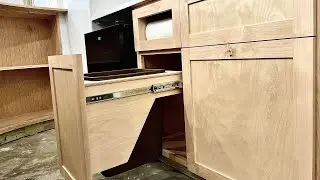 How to Make a Built-In Wet Bar | Cabinet, Pull Out Trashcan, Paper Towel Drawer