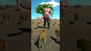 Gost Vs Tigers #elephant #elephant #3danimation #gaming #youtubeshorts #foryou