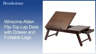 Winsome Alden Flip-Top Lap Desk with Drawer and Foldable Legs