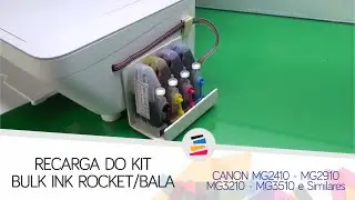 Recarga do Bulk Ink na Canon MG2410 MG2910 MG3210 MG3510 e Similares - SULINK