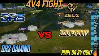 Zeus vs Drs 4v4 Fight🔥| Zeus Esport vs Drs gaming | Pmpl best fights | PMPL SA S4 | SW2 D1