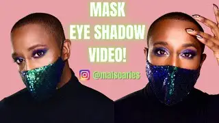 Mask Makeup! Eyeshadow Tutorial featuring NEW Deux Row Hand Made Green Sequin Face Mask!