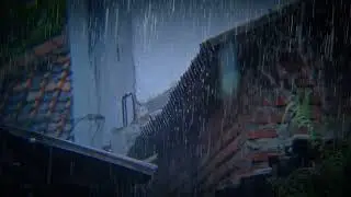 11 Hours of Heavy Rain on Old Village Roof | Relaxing Rain Sounds for Deep Sleep