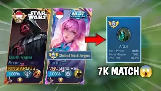 MAIN DUO BARENG TOP GLOBAL No.6 ARGUS DENGAN 7K MATCH!😱 - Mobile Legends