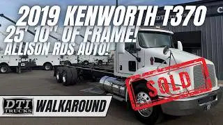 2019 Kenworth T370 Tandem Axle Cab Chassis!