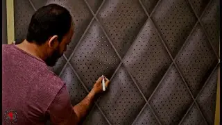 تحدى عمل ديكور يشبه الجلد الطبيعى3d leather effect