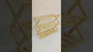 Ice cream sticks shelf #diy #Youtubeshorts #icecreamstickscraft