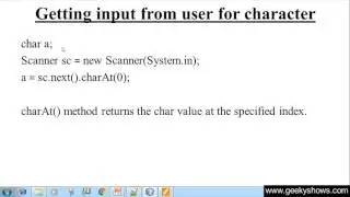223. Getting input from user in char Java Programming (Hindi)