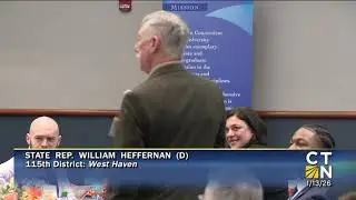 State Representative Bill Heffernan at the Greater New Haven Chamber of Commerce Breakfast