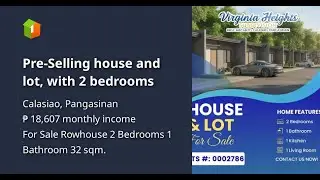 Pre-Selling house and lot, with 2 bedrooms