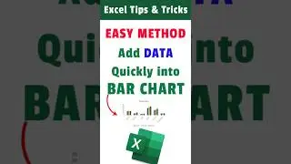 Excel Easy Method to Add Data to a Bar chart in Excel #exceltips #learnexcel #exceltricks