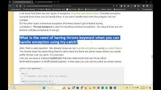 CoreJava Exception handling Wrapper class Mar 15 2024