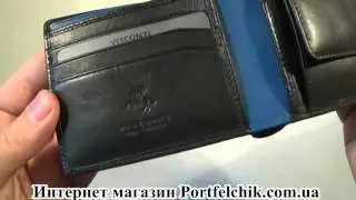 Кошелек мужской Visconti PM-100 Black-Cobalt