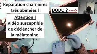 Réparation charnières, très abimées - sur PC portable HP.