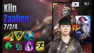 Kiin Top Zaahen vs Fiora lol KR solo rank Full Game 16.2 | 기인 자헨 vs 피오라