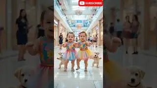 Twins & Puppies Dance Party at the Mall 🛍️🐶🍼 | Cutest Video Ever!