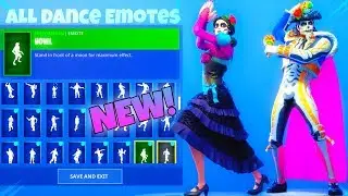 NEW! Day of The DEAD SKINS With 50+ Dance Emotes SHOWCASE! Fortnite Battle Royale