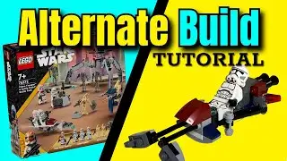 LEGO Star Wars Clone Speeder ALTERNATE BUILD Tutorial - Clone & Droid Battle Pack (Set #75372)