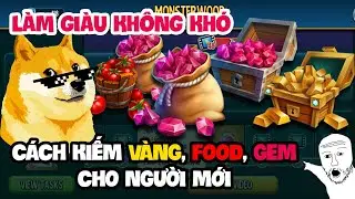Monster Legends | Hướng dẫn kiếm GEM, GOLD, FOOD cơ bản cho người mới | Newbies nên tham khảo!!