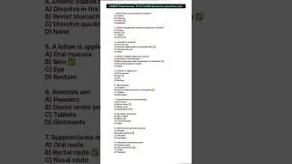 DMER Pharmacist TCS exam practice set #dmer #dmer_pharmacist
