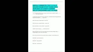 Abeka Chemistry Test 2 Fully Solved Exam Study Guide 2024 2025100 Accurate Expert Solutionsdownload