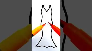 ✅ How to Draw Girl dress Art  🐷 | Easy  Cartoon Art for Kids #easy  #cartoon #kids