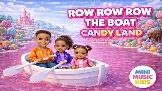 Row Row Row The Boat (Candy Land) | Mini Music Kids | Hiphop Kids Music Afrobeat Swing