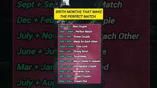 BIRTH MONTHS THAT MAKE THE PERFECT MATCH #astrology #zodiacsigns #motivation #birthsigns #horoscope