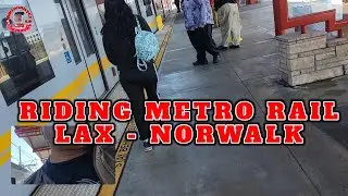 riding metro rail from LAX to Norwalk full video , beautiful view