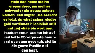 mein dad nahm meine ersparnisse für das auto meiner schwester am nächsten morgen 25 anrufe und chaos