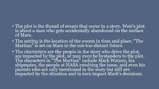 Narrative writing/ elements/explanation/main