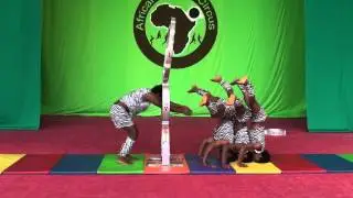 African Dream Circus No.6 - Hoop Diving, Pyramid Acrobat