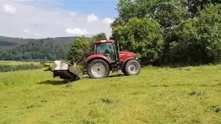 Heuernte 2019 Mähen mit Case Maxxum 110 und Claas Disco 3050 C