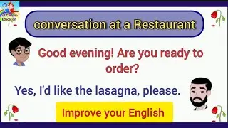 conversation at restaurant | conversation in english by | learn english